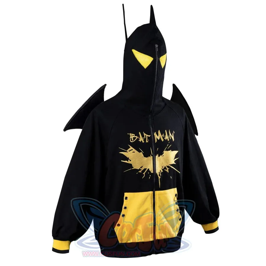 【READY TO SHIP】COSFUN Original Bat Dark Knight Full Zip Hoodie Sweatshirt IF0007