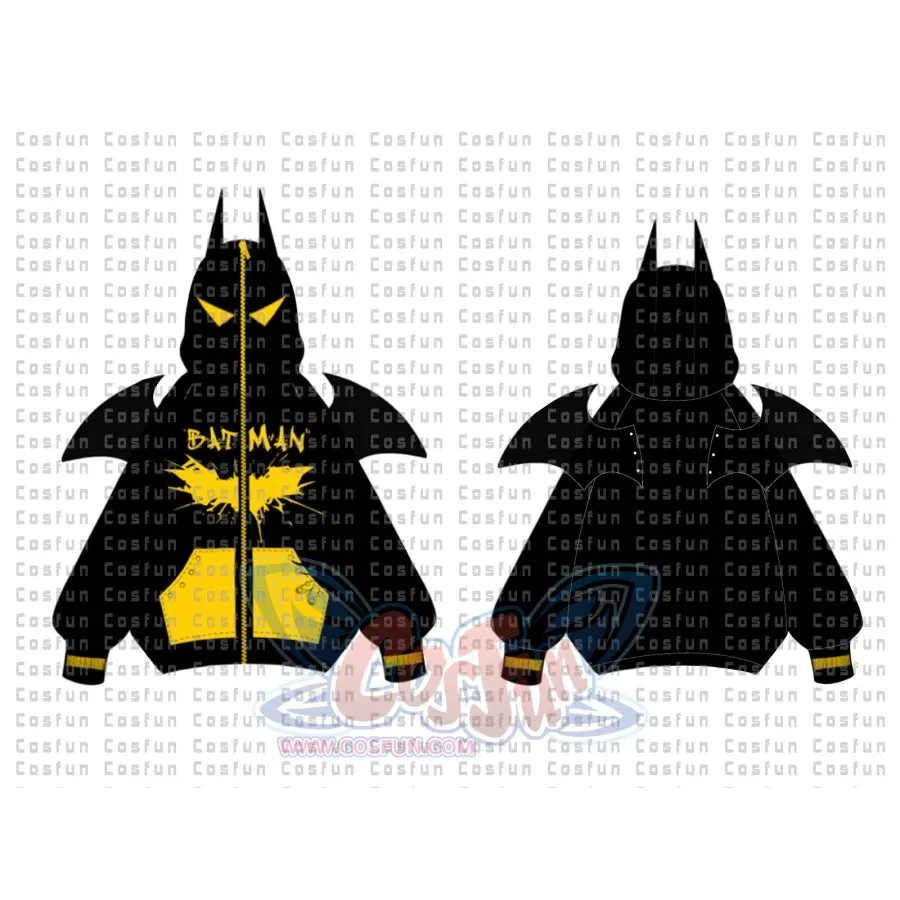 【READY TO SHIP】COSFUN Original Bat Dark Knight Full Zip Hoodie Sweatshirt IF0007