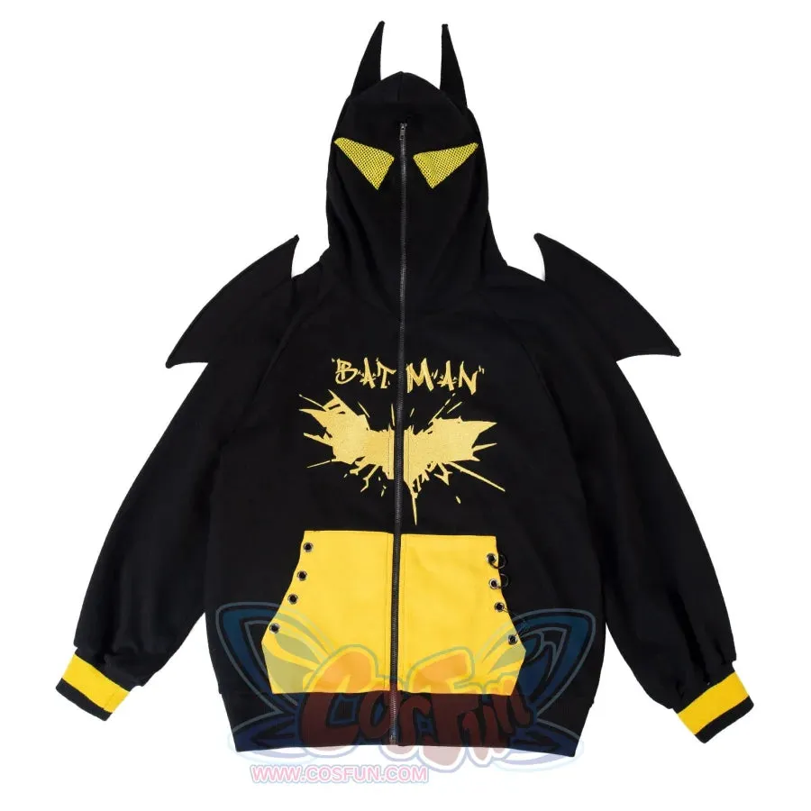 【READY TO SHIP】COSFUN Original Bat Dark Knight Full Zip Hoodie Sweatshirt IF0007