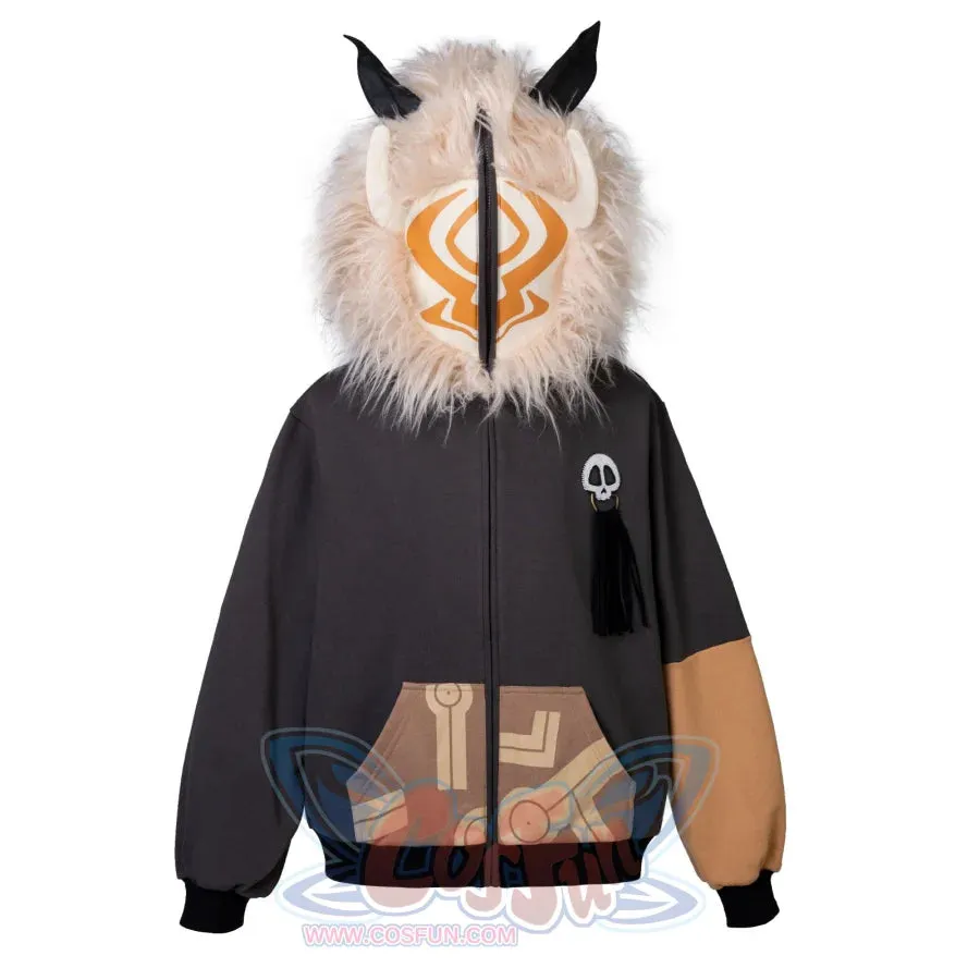 【READY TO SHIP】COSFUN Original Genshin Impact Hilichurl Derivative Full Zip Hoodie Sweatshirt IF0004
