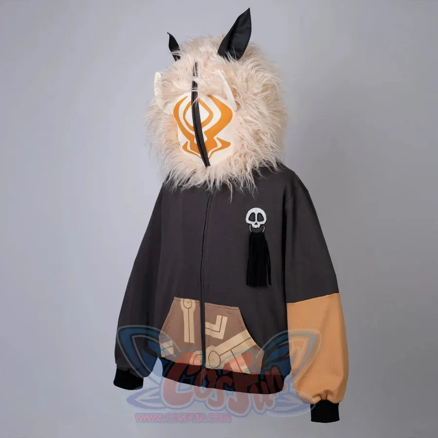 【READY TO SHIP】COSFUN Original Genshin Impact Hilichurl Derivative Full Zip Hoodie Sweatshirt IF0004