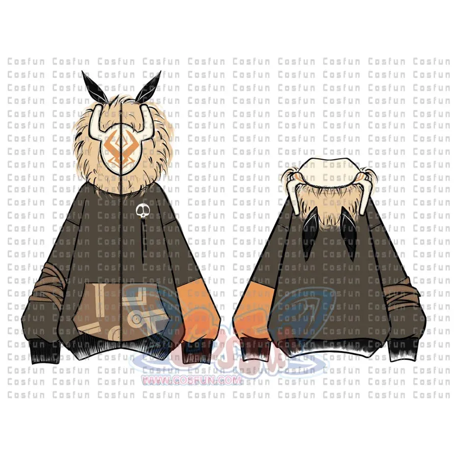 【READY TO SHIP】COSFUN Original Genshin Impact Hilichurl Derivative Full Zip Hoodie Sweatshirt IF0004