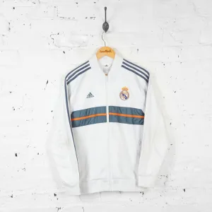 Real Madrid Adidas Tracksuit Top Jacket - White - S