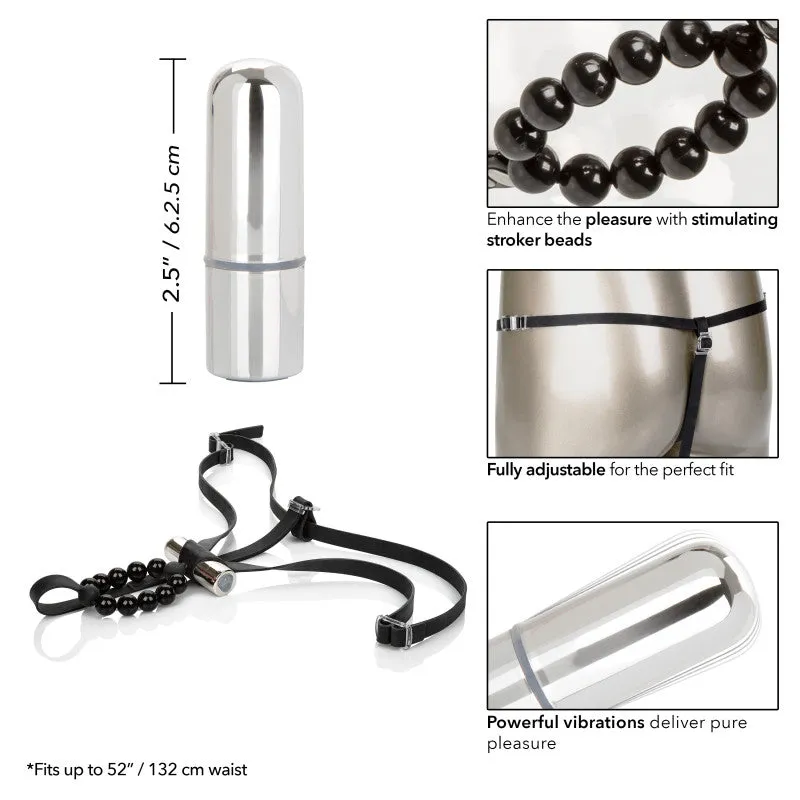 Rechargeable Silicone Lover's Thong With Pleasure Beads