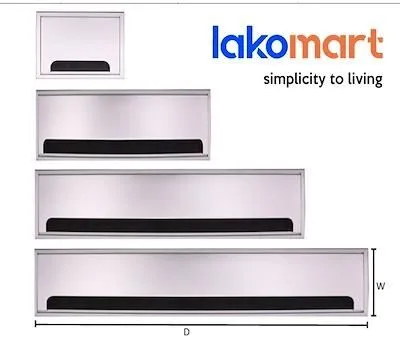【Rectangle Wire Cover Grommet】WIRE COVER RECTANGLE ALUMINIUM 120 X 400MM   Table Desk Wire Organizer Aluminium Wire Cover