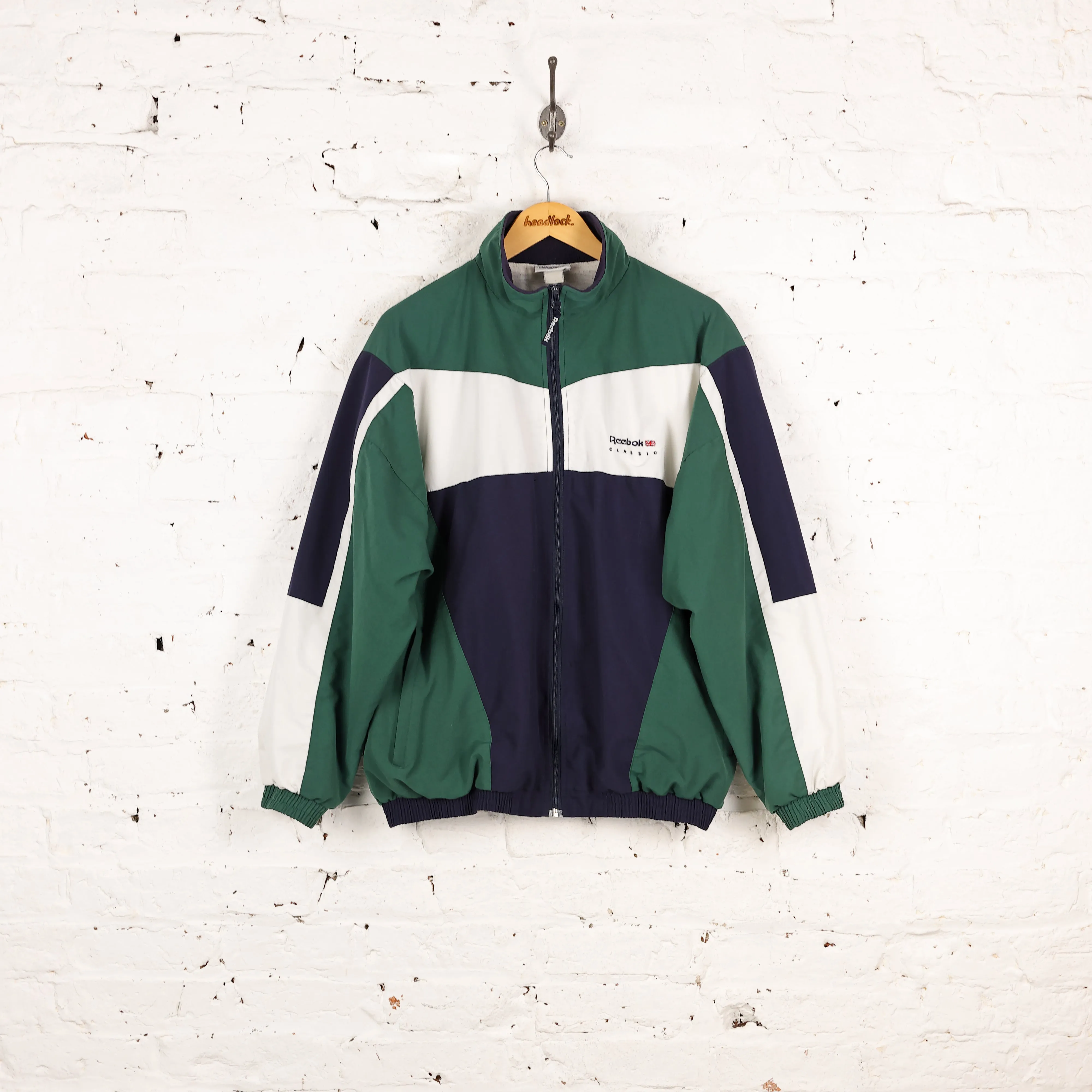 Reebok Classic Shell Tracksuit Top Jacket - Green - XL