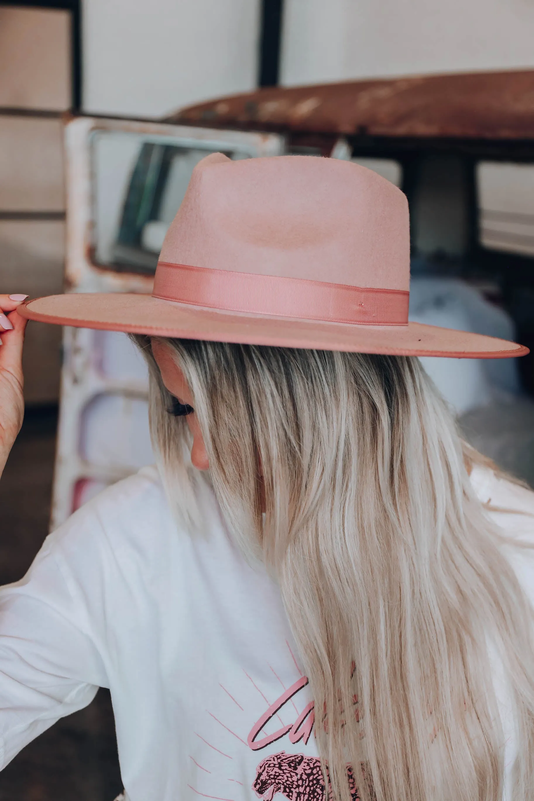 Reese Fedora Hat - Mauve