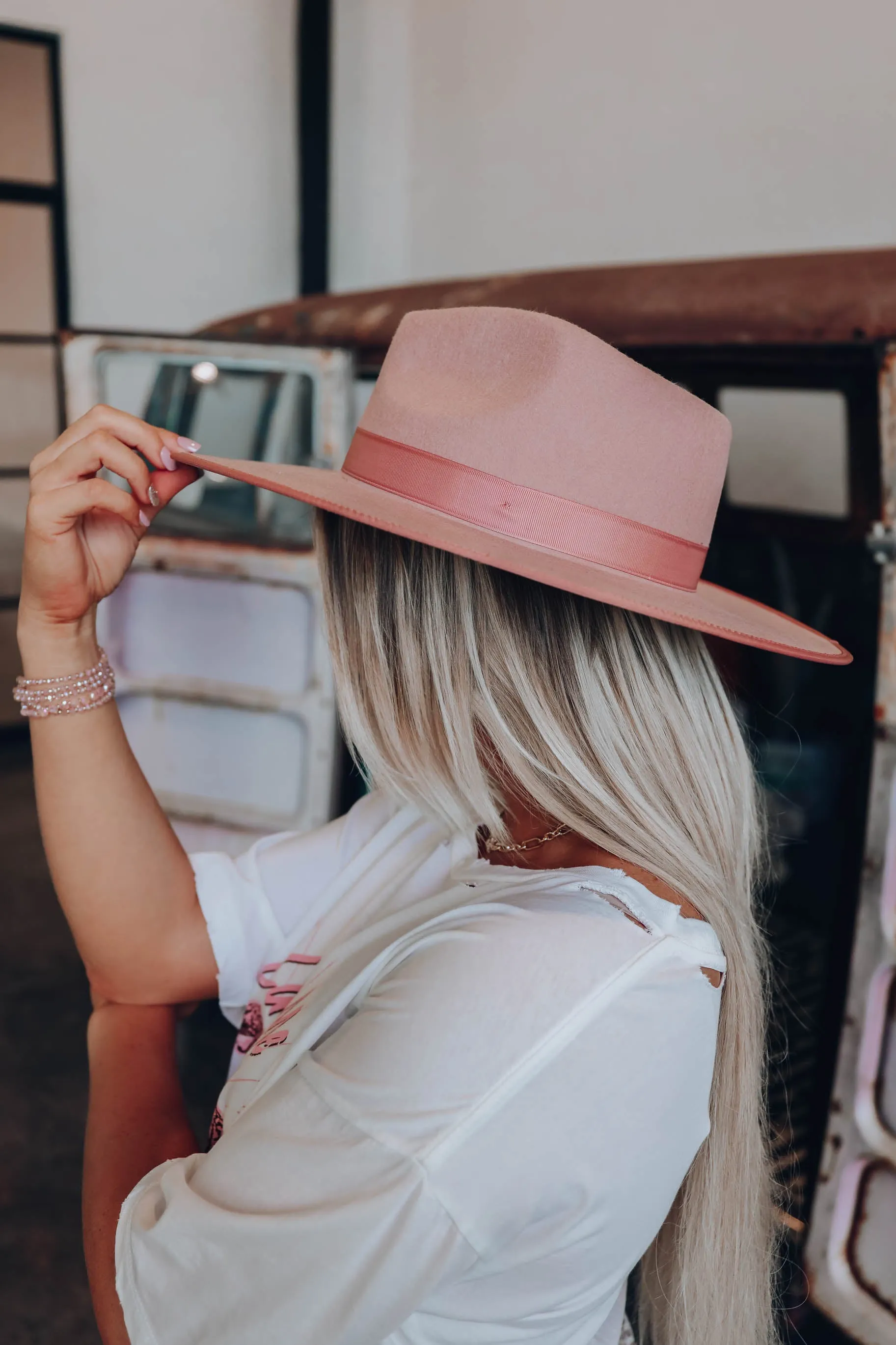 Reese Fedora Hat - Mauve