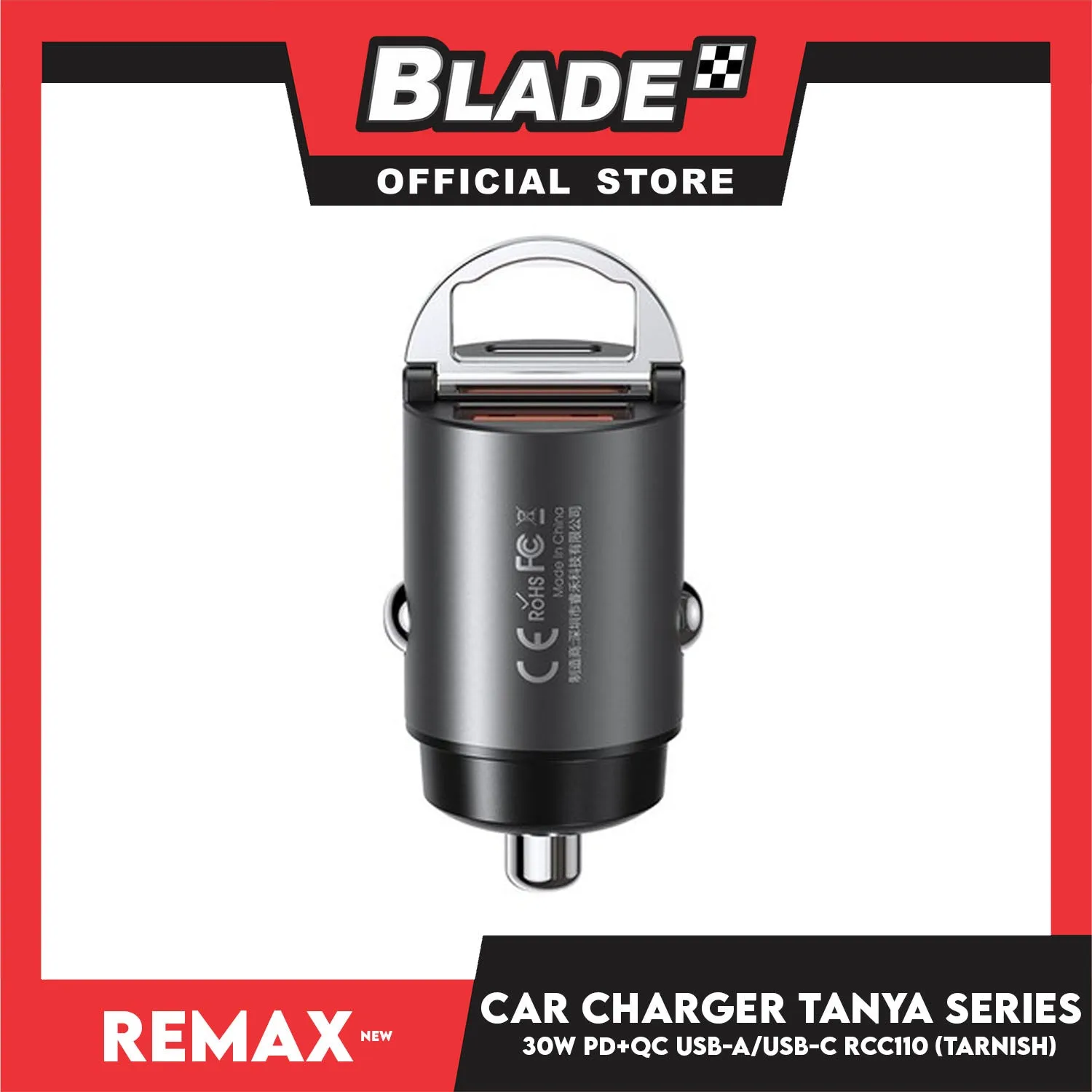 Remax Car Charger Tanya Series USB Dual Port 30W RCC110 (Tarnish) Conversion Plug Car Charger