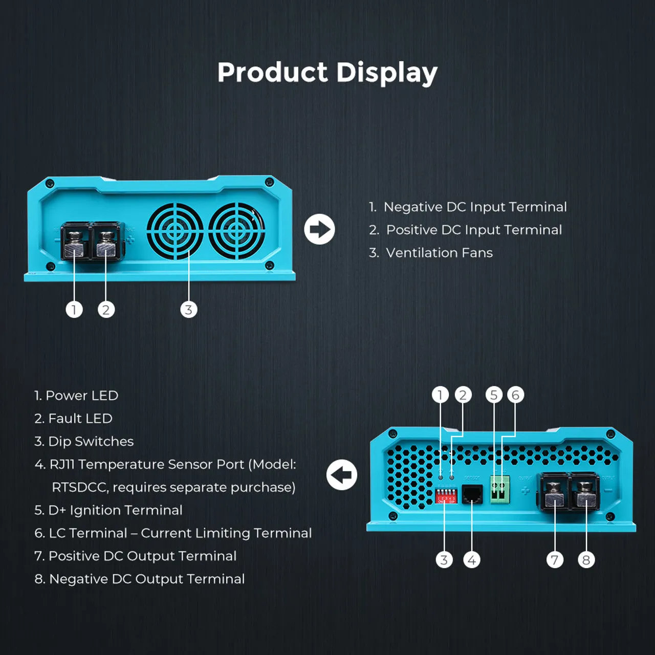 Renogy 12V 20A DC to DC OnBoard Battery Charger