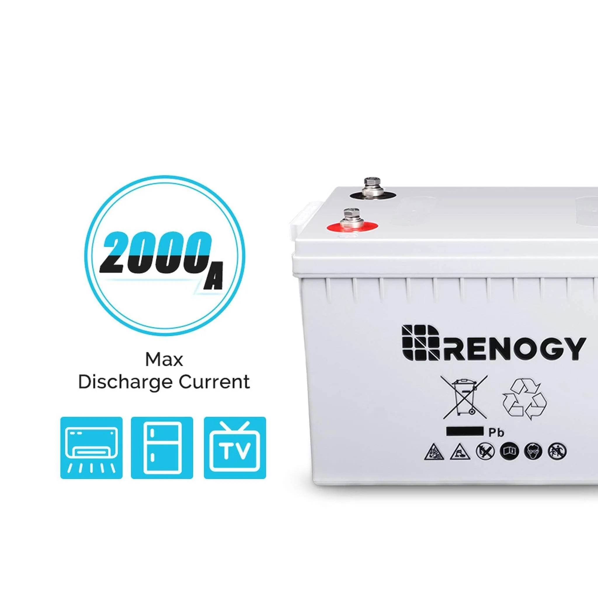 Renogy Deep Cycle AGM Battery 12 Volt 200Ah