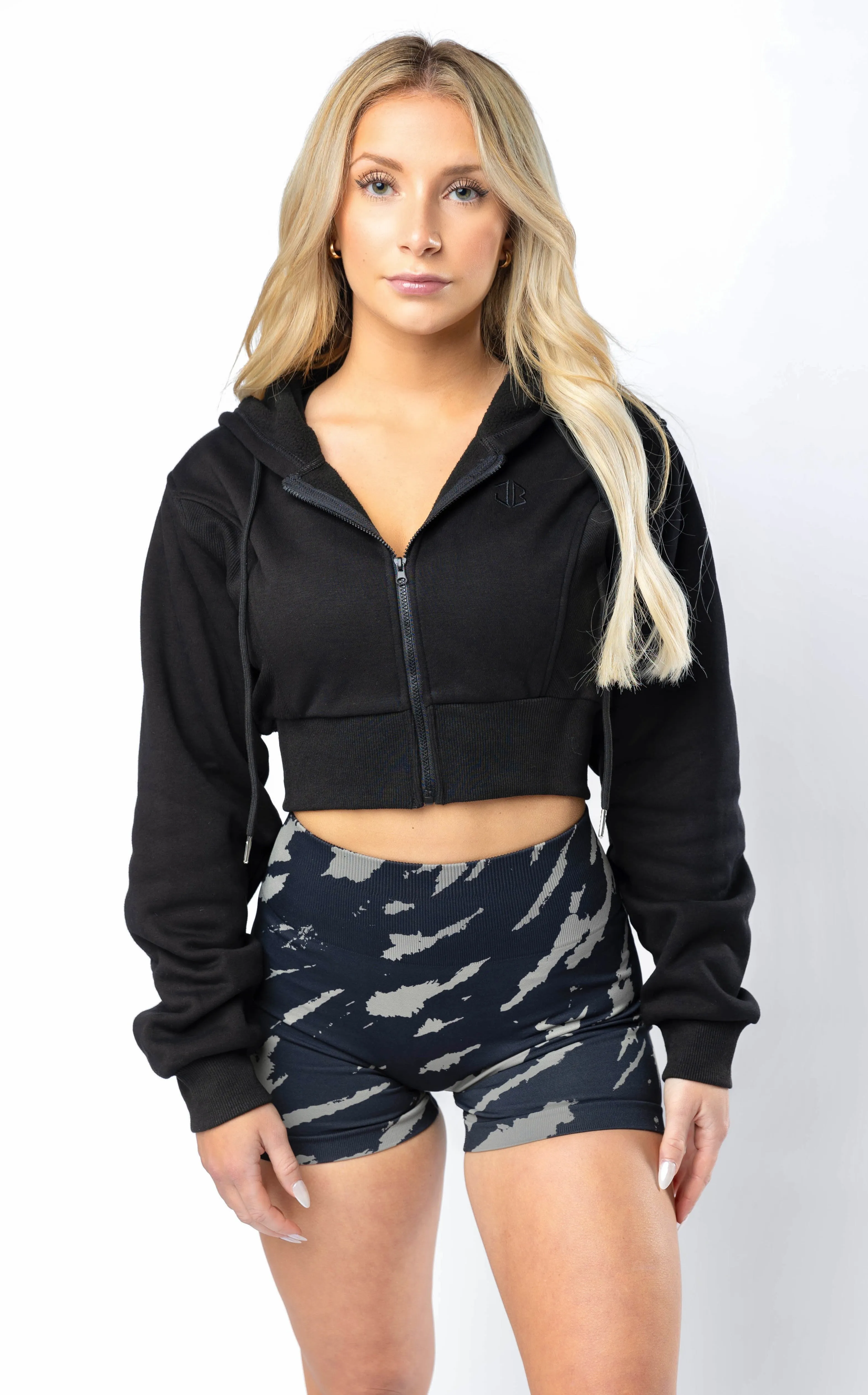 Reset Cropped Zip Up Hoodie