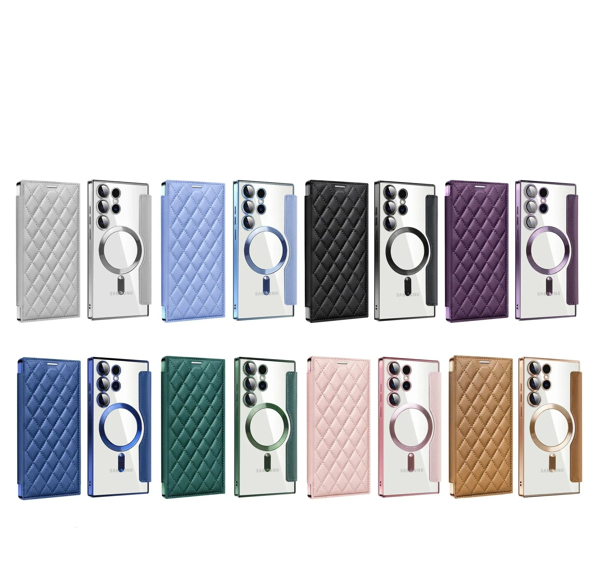 Rhombus Lattice Samsung Wallet Case