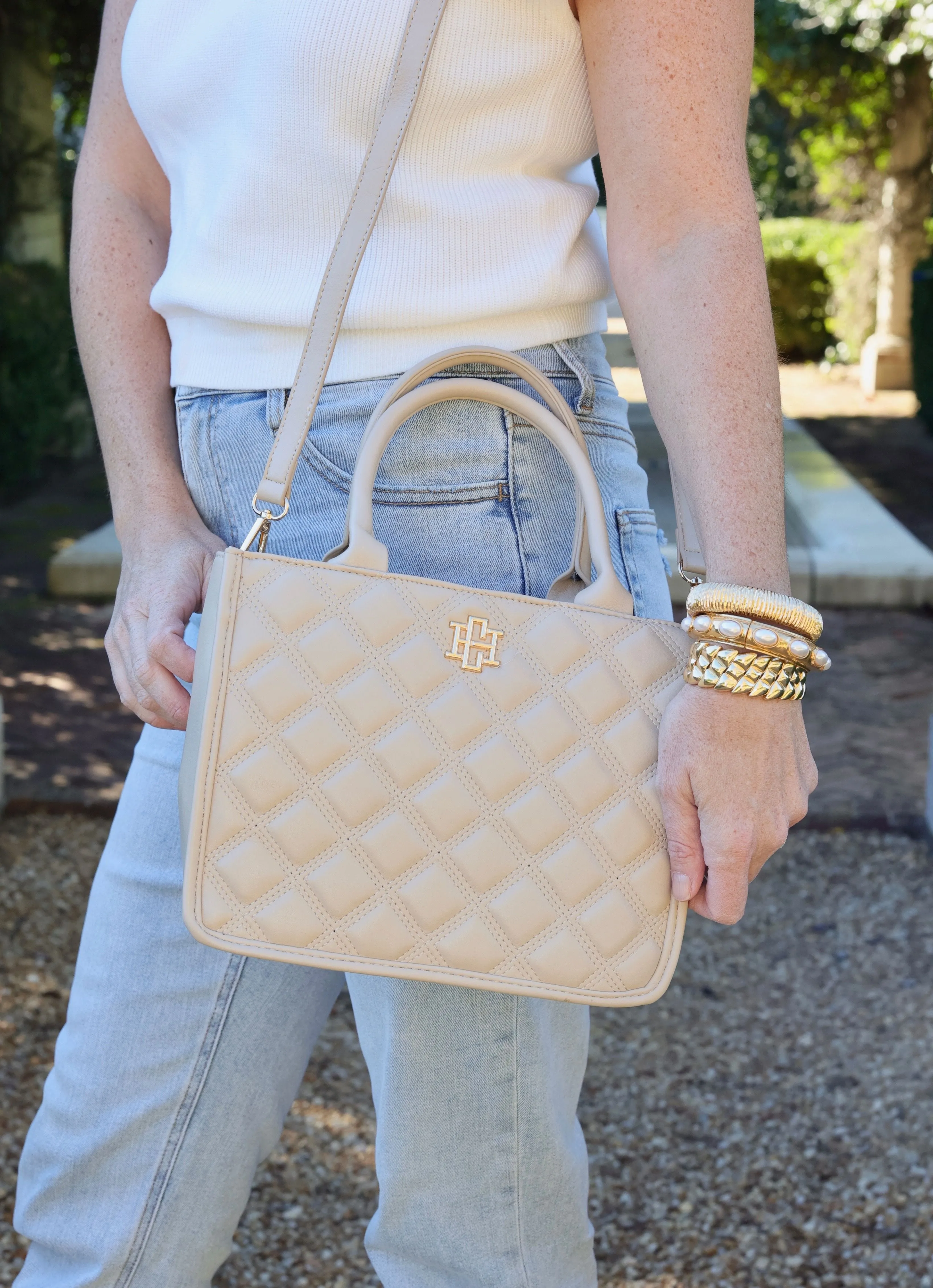 Ricky Mini Tote Nude Quilted DQ