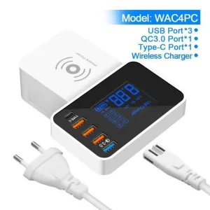 Rocketek EU Plug Quick Charge 3.0 Smart USB Type C USB Charger Station