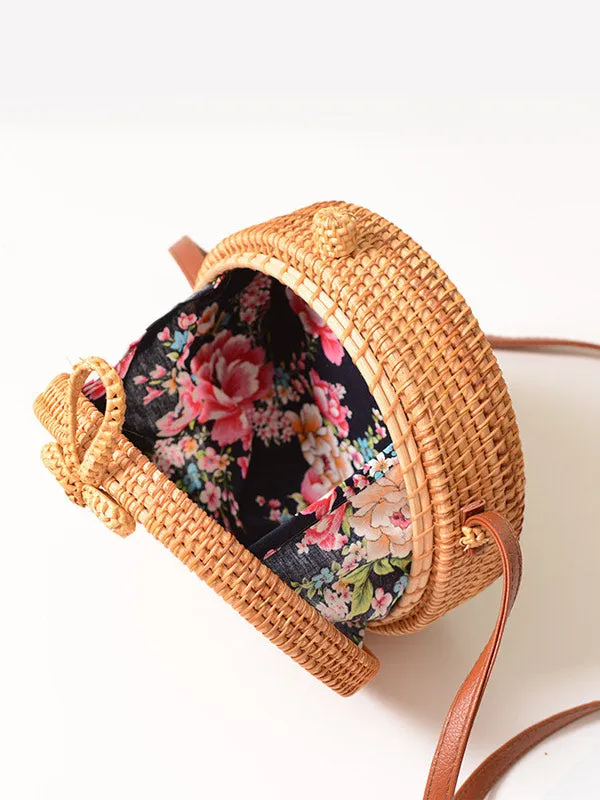 Round Rattan Bag