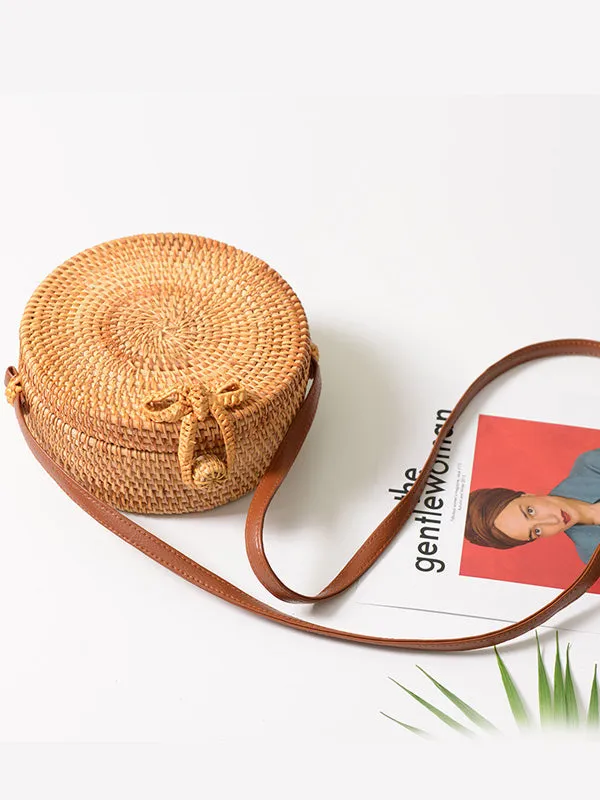 Round Rattan Bag