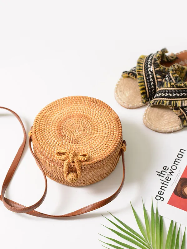 Round Rattan Bag