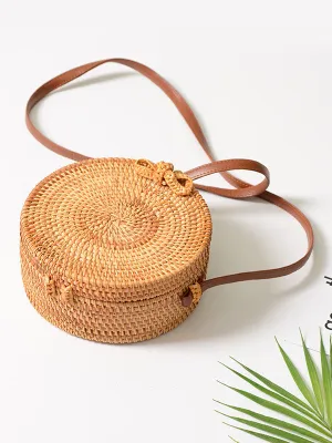 Round Rattan Bag