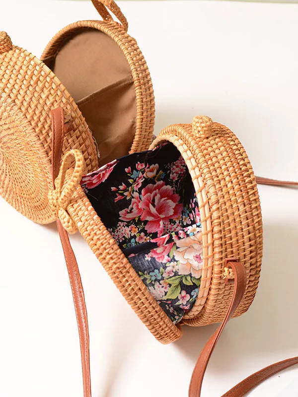 Round Rattan Bag