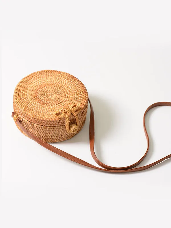 Round Rattan Bag