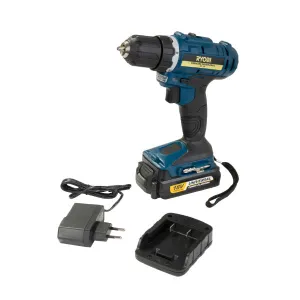Ryobi 18V Li-Ion Starter Kit Driver Drill 10Mm (Inc. Batt Charger)