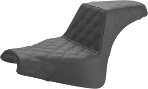 Saddlemen 818-28-175 LS Step-Up Seat - Black Full Diamond