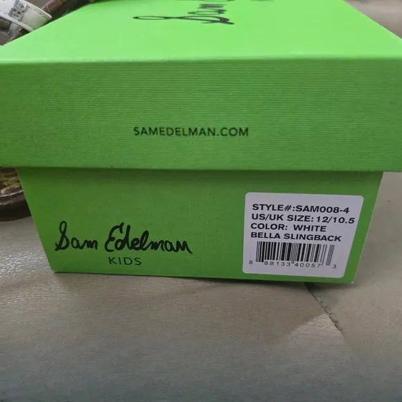 SAM EDELMAN Kids' Bella Slingback Size 12 NEW