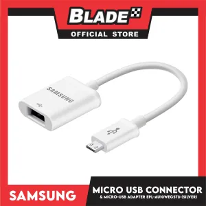 Samsung Micro USB Connector and Adapter USB EPL-AU10WEGSTD (Silver)