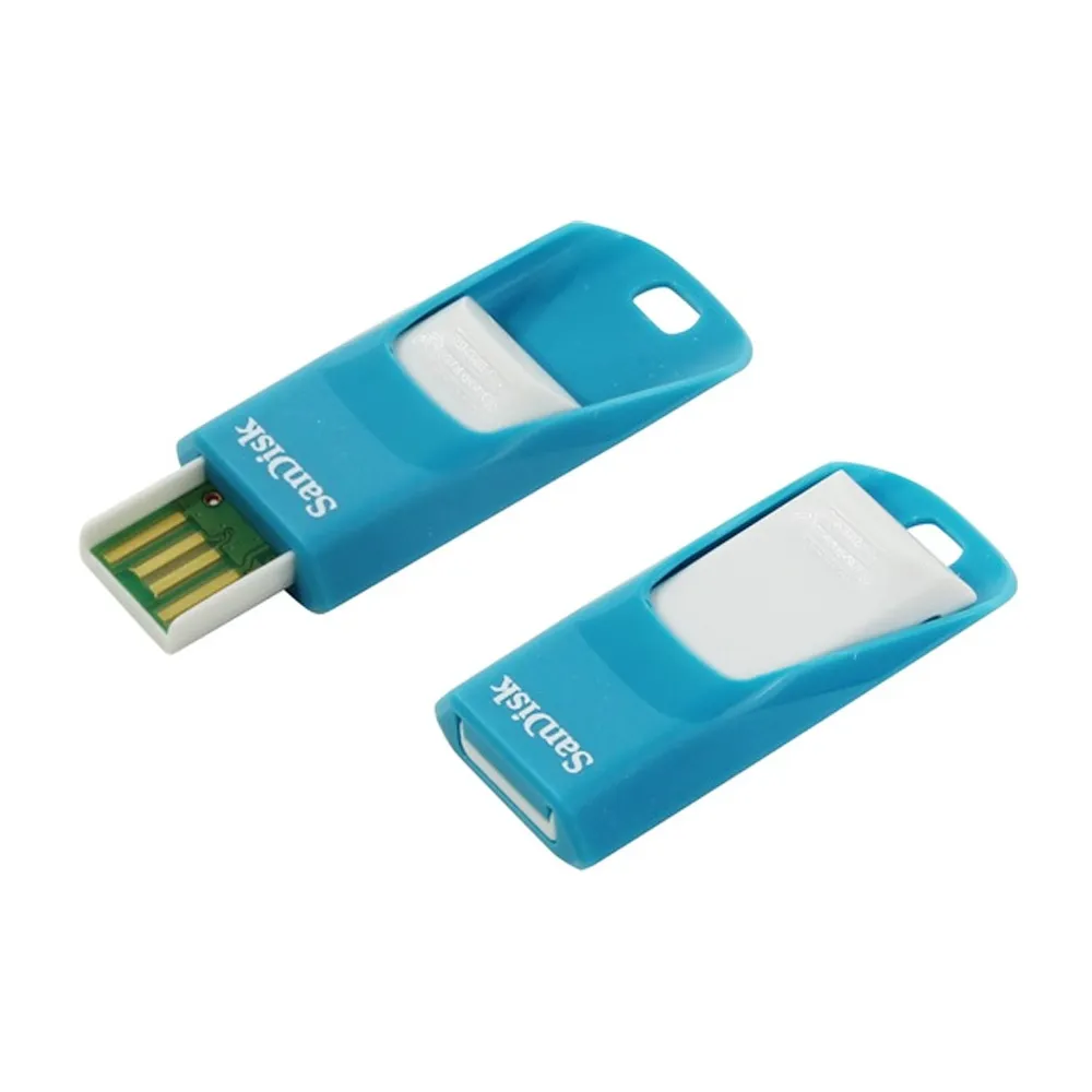 San Disk Cruzer Edge Cz51 Memoria Usb,16 Gb, Usb 2.0, Azul/Gris Sdcz51 016 G B35 Bg