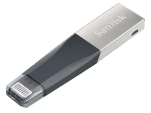 San Disk I Xpand Mini Memoria Usb ,32 Gb, Usb 3.0/Lightning, Gris/Plata