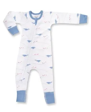 Sapling Child Whale Zip Romper