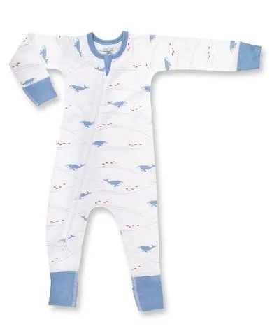 Sapling Child Whale Zip Romper