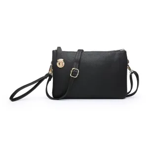 Sarahzo Crossbody/Clutch w/ Top Zip & Lock Closure