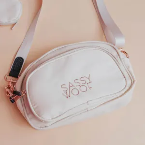 Sassy Woof Walk & Woof Crossbody Bag with Strap