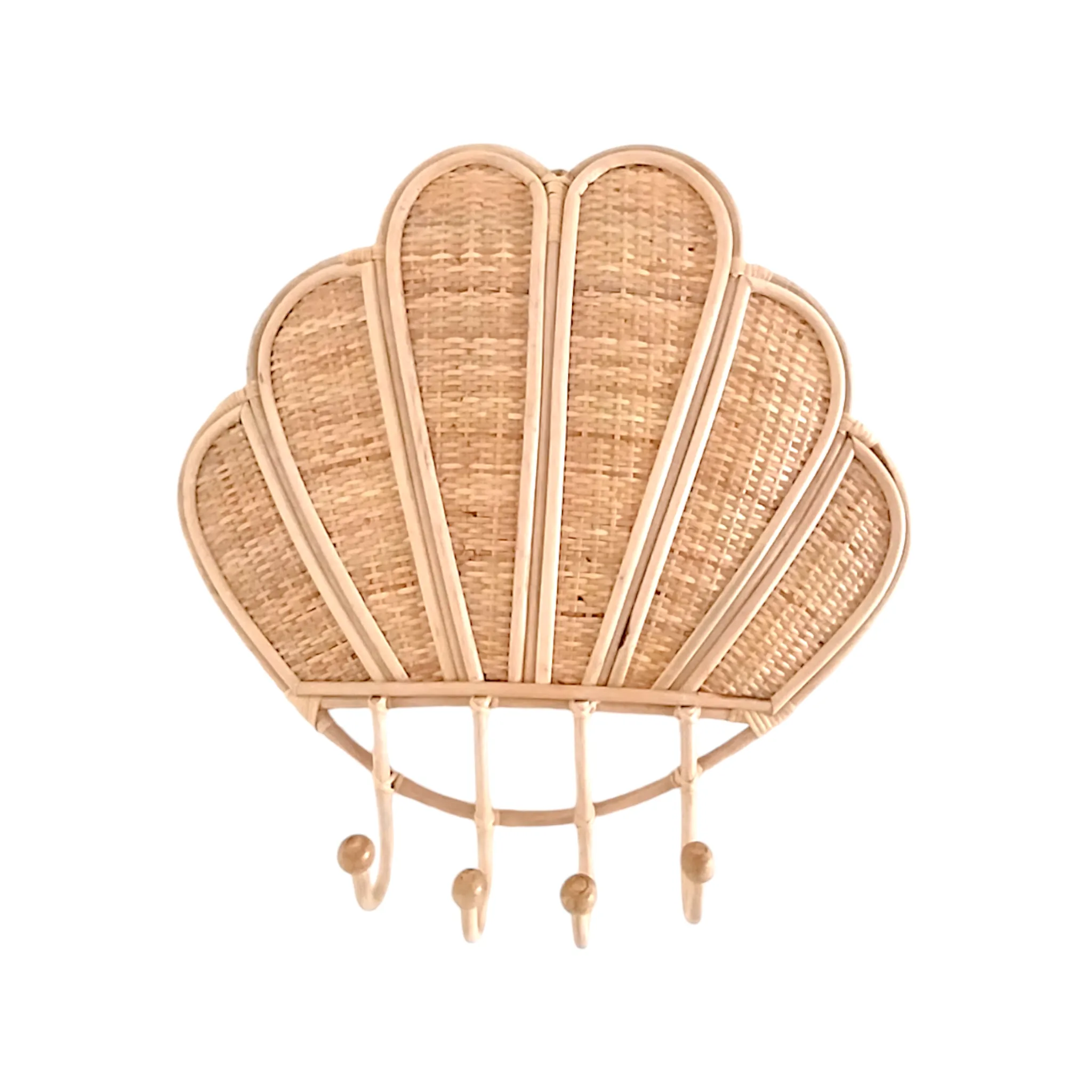 Sea Shell Rattan Wall Hook