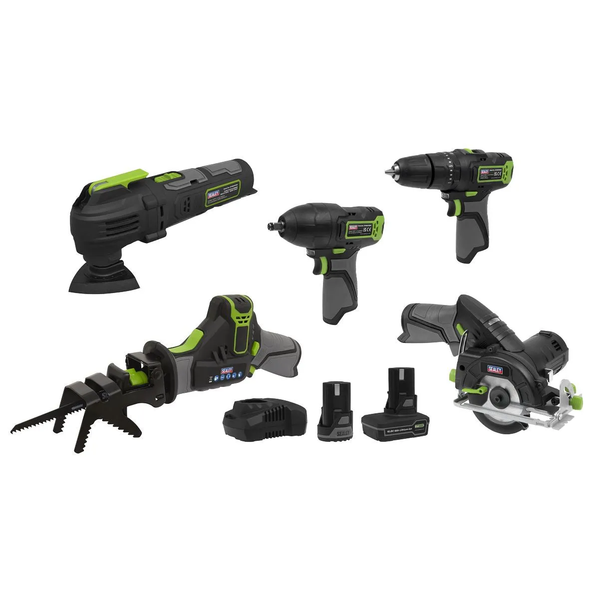 Sealey 5 x 10.8V SV10.8 Series Cordless Combo Kit - 2 Batteries