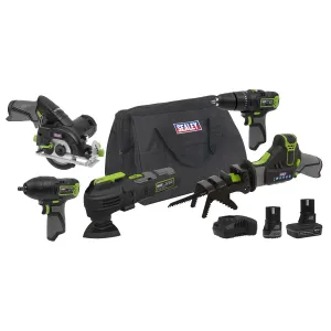 Sealey 5 x 10.8V SV10.8 Series Cordless Combo Kit - 2 Batteries
