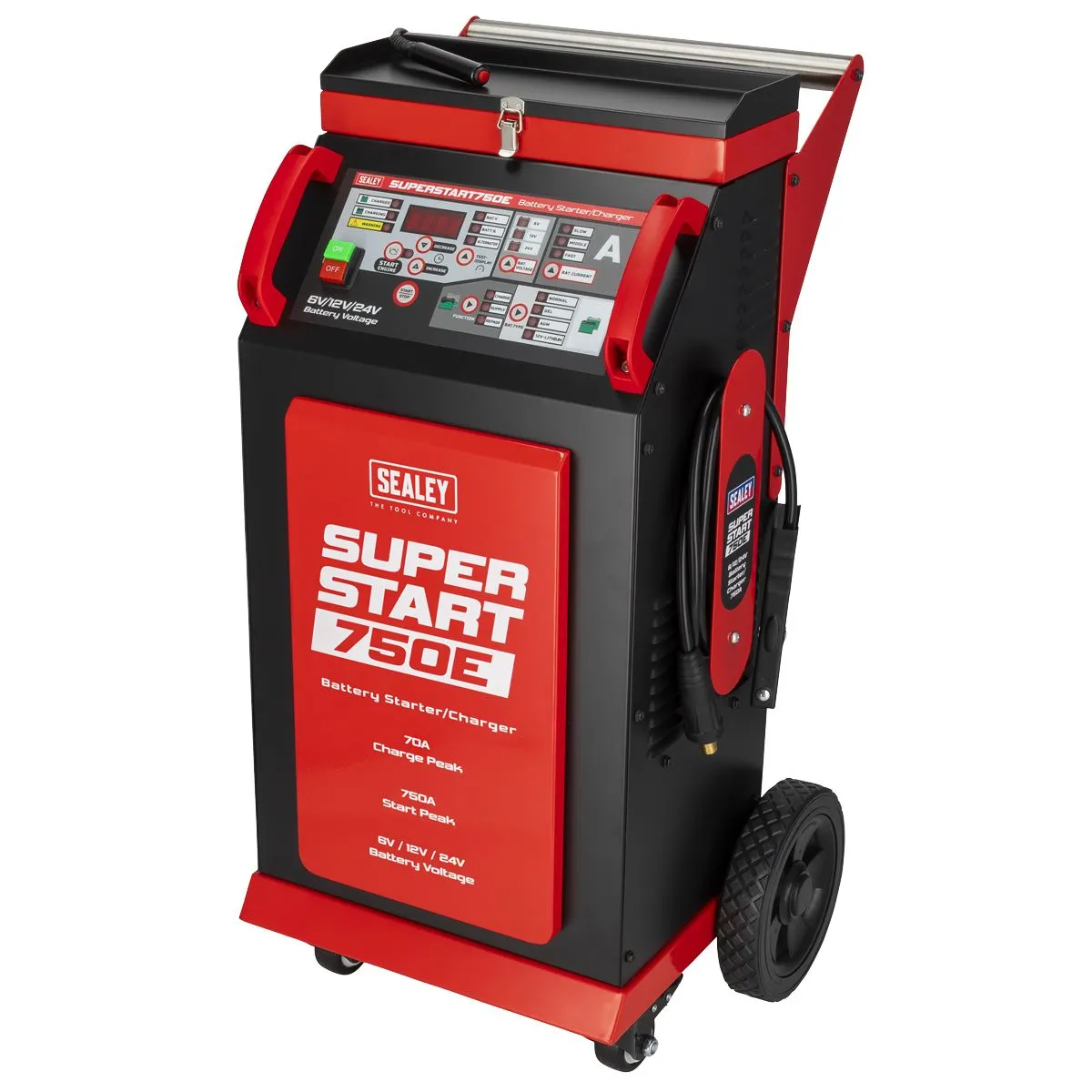 Sealey 6/12/24V Battery Starter/Charger 750A