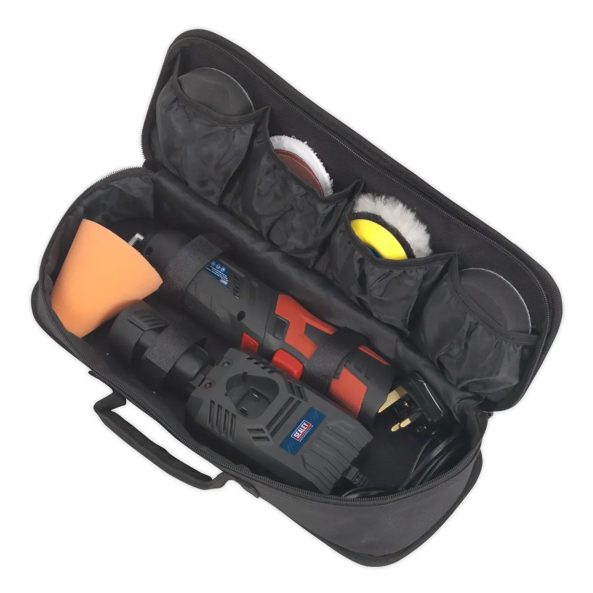 Sealey Cordless Mini Sander Polisher Kit 75mm 12V Lithium-ion
