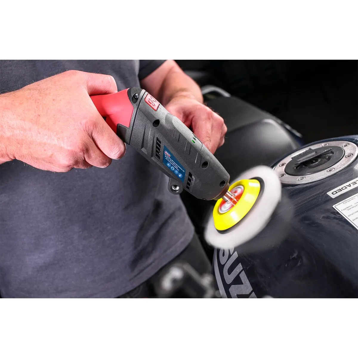 Sealey Cordless Mini Sander Polisher Kit 75mm 12V Lithium-ion
