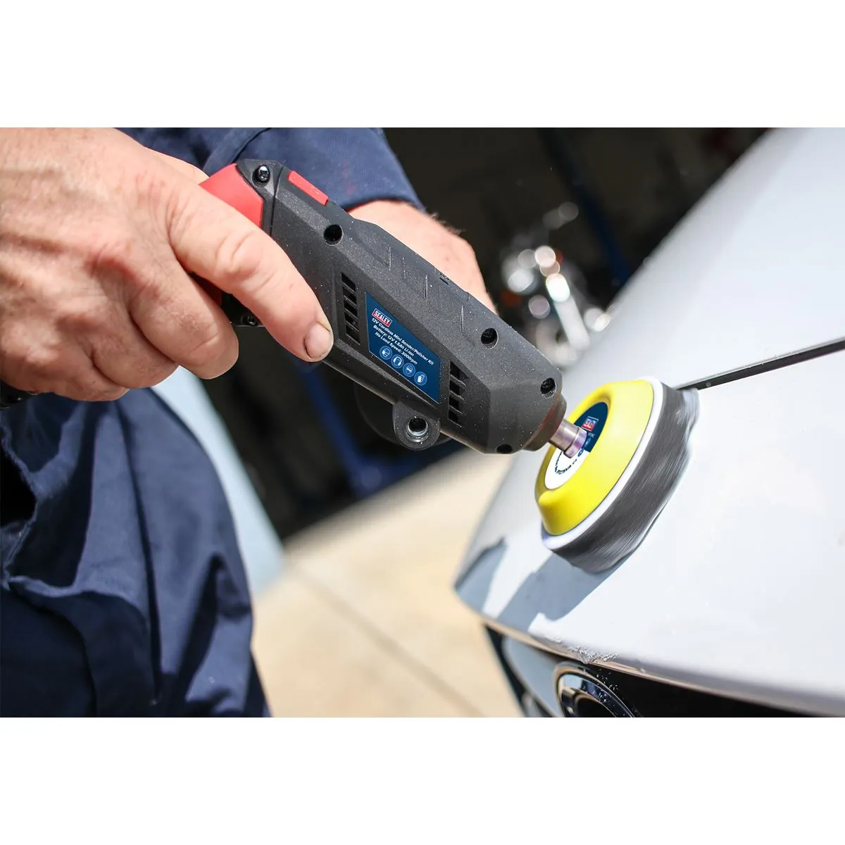 Sealey Cordless Mini Sander Polisher Kit 75mm 12V Lithium-ion
