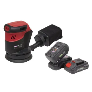 Sealey Cordless Orbital Palm Sander Kit Ø125mm 20V SV20 Series - 2 Batteries