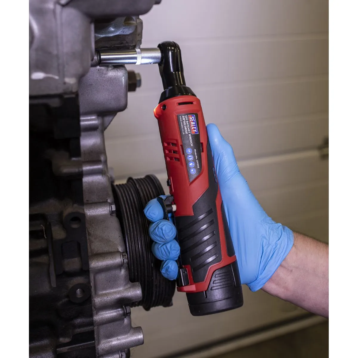 Sealey Cordless Ratchet Wrench 3/8"Sq Drive 12V SV12 Series - Body Only