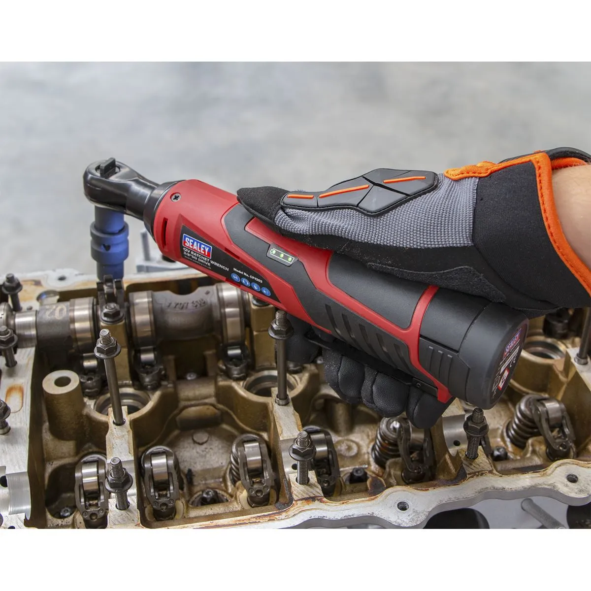 Sealey Cordless Ratchet Wrench 3/8"Sq Drive 12V SV12 Series - Body Only