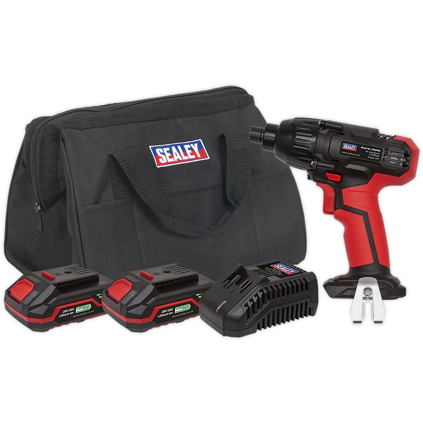 Sealey Impact Driver Kit 1/4"Hex Drive 20V SV20 Series - 2 Batteries
