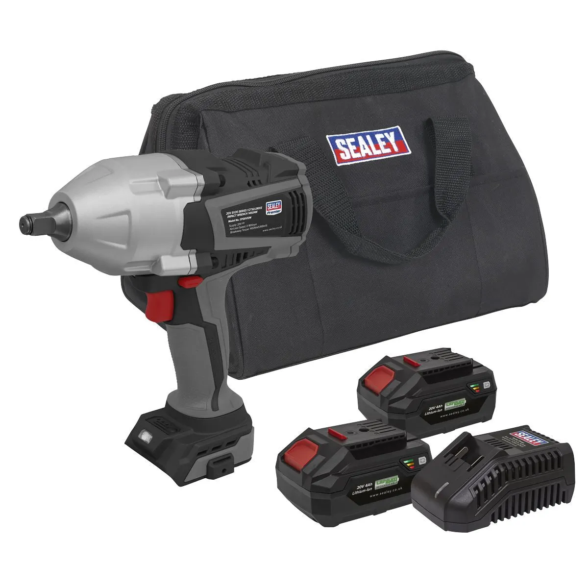 Sealey Premier Cordless Impact Wrench Kit 20V SV20 Series - 2 Batteries