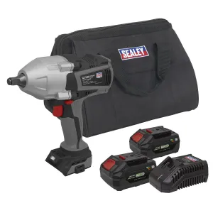 Sealey Premier Cordless Impact Wrench Kit 20V SV20 Series - 2 Batteries