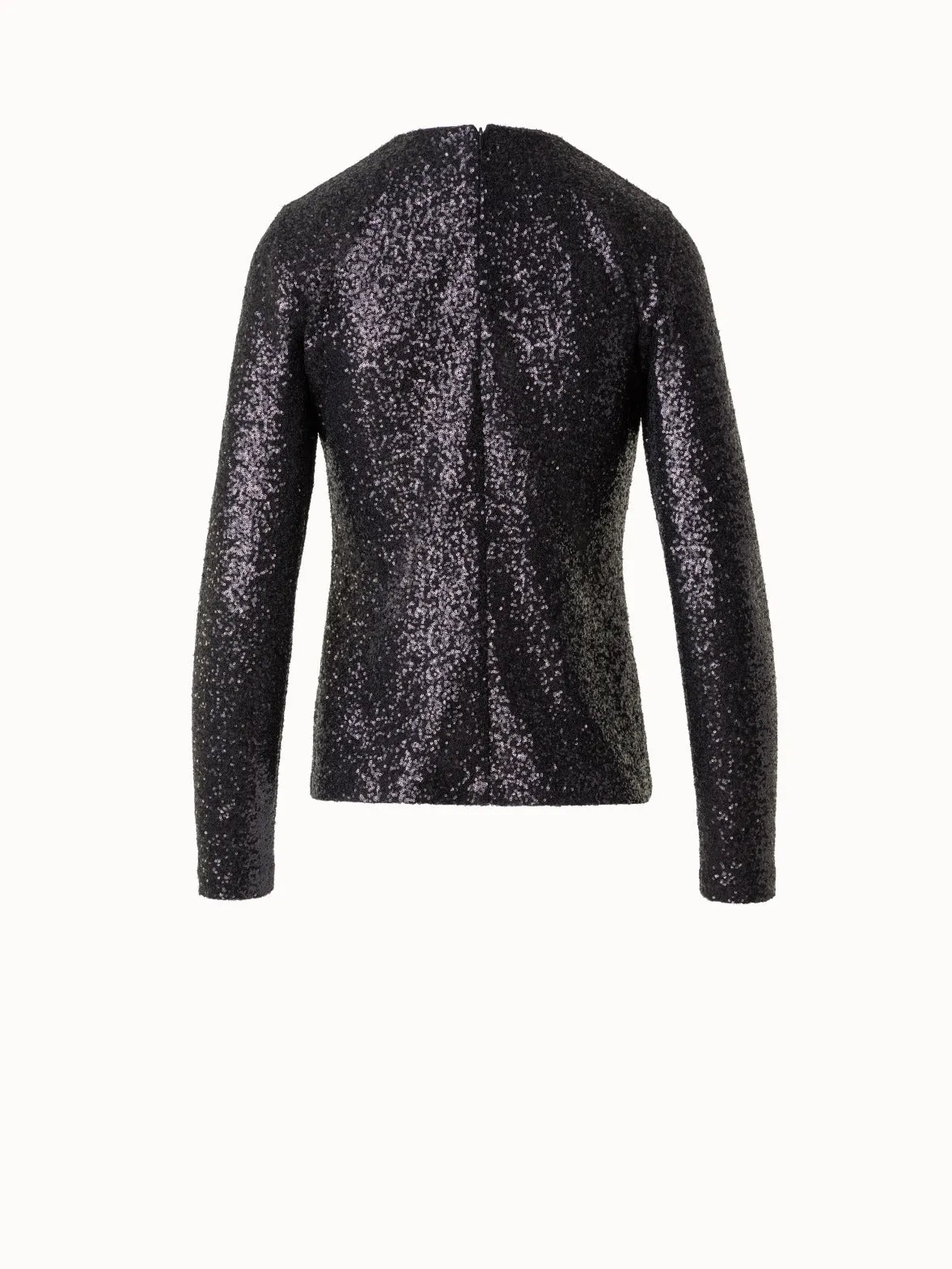 Sequins Jersey Round Neck Top