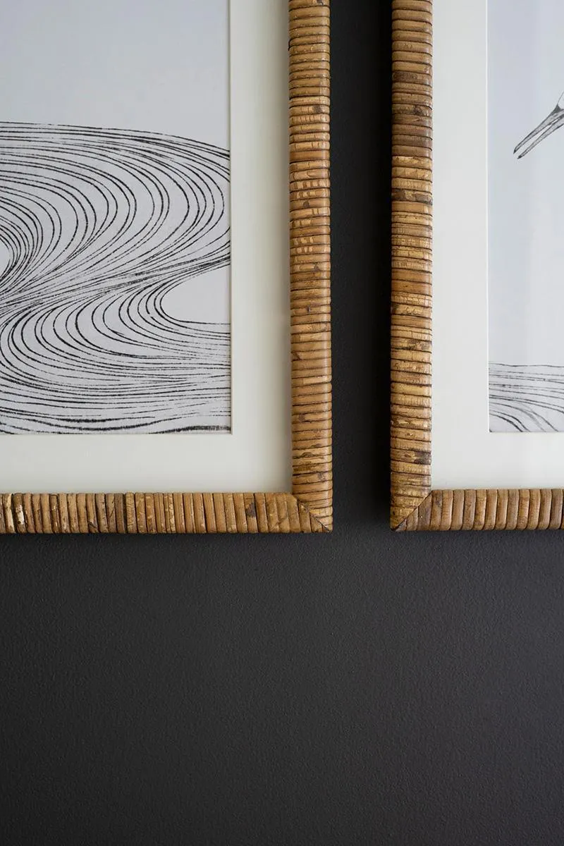 Set of 2 Framed Shore Bird Prints Under Glass